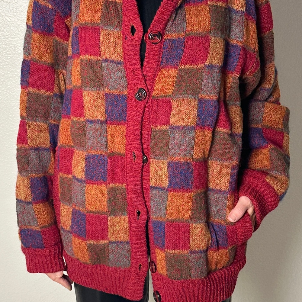 MISSONI Vintage Reversible Checkered Sweater